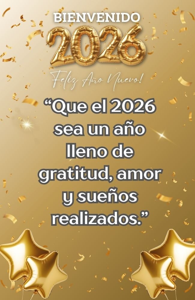 ESTADOS UNIDOS, 31/12/2025.- Que el año nuevo te traiga momentos de paz, amor y éxito. ¡Feliz 2026! FOTO DE CANVA.COM