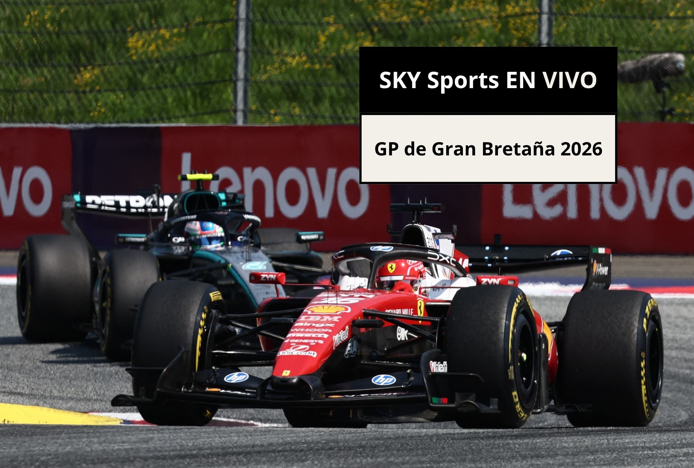 Revisa esta nota para que sepas cómo ver EN VIVO la carrera del GP de Gran Bretaña 2026 por SKY Sports, SKY Plus y F1 TV. (Foto: JAKUB PORZYCKI / NURPHOTO / NURPHOTO / AFP y Composición Gestión Mix)