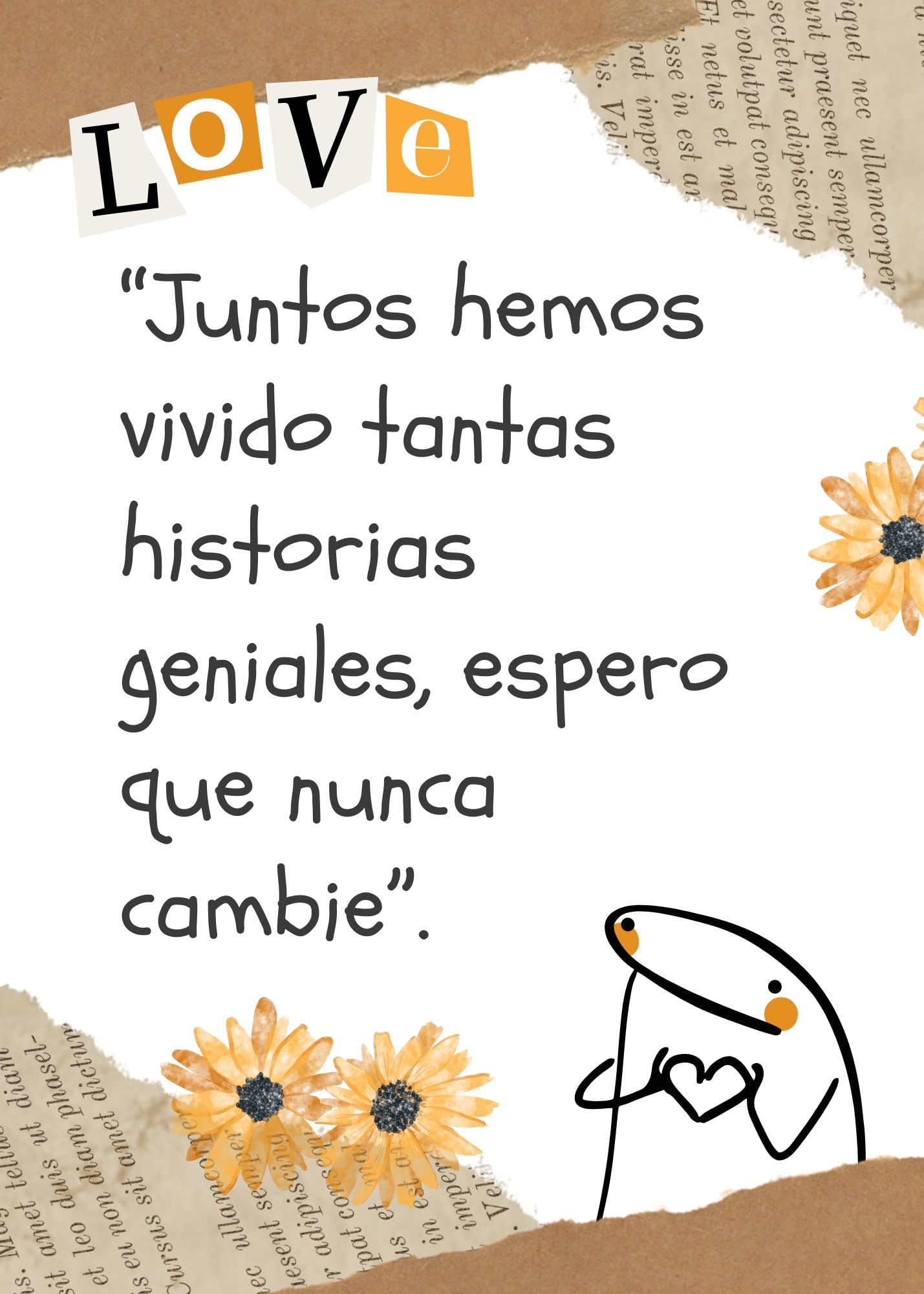"Juntos hemos vivido tantas historias geniales, espero que nunca cambie" (Foto: Canva.com / Noé Yactayo)