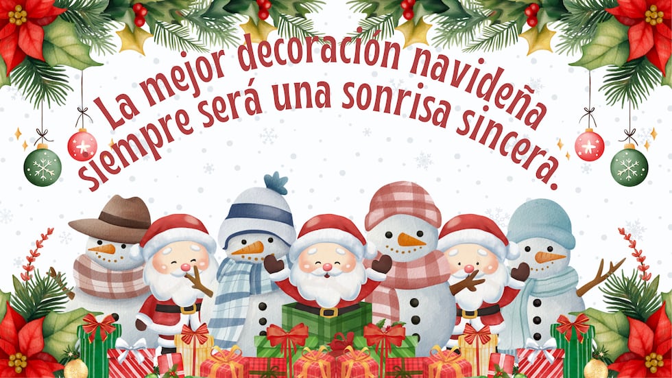 La mejor decoración navideña siempre será una sonrisa sincera. | Crédito: Canva / Composición Mix