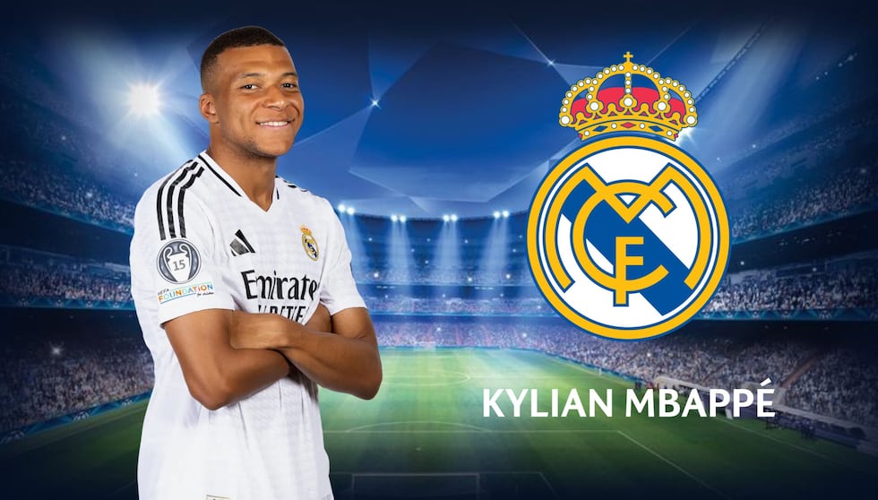 Kylian Mbappé, delantero del Real Madrid. | Crédito: UEFA / Composición Mix