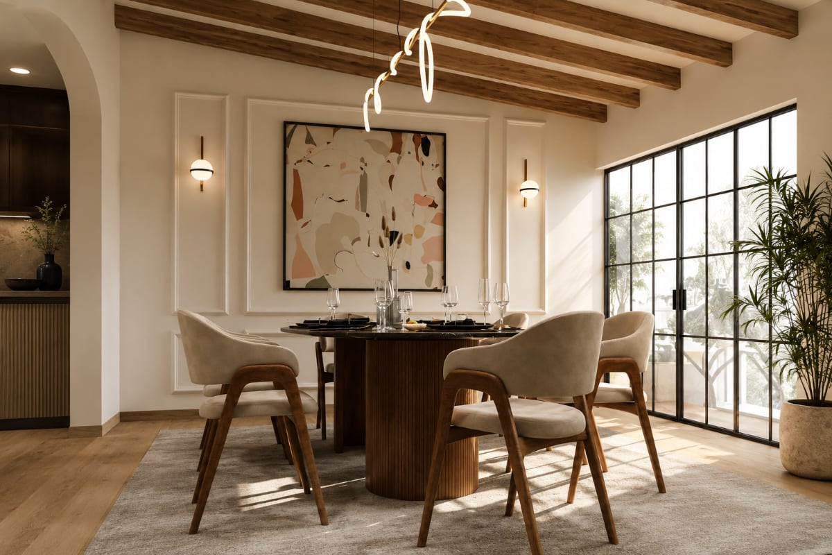 La cocina, la sala-comedor y el dormitorio principal concentran la mayor parte de la inversión al momento de equipar un departamento de 60 m², según especialista. Foto: Arq. Leslie Bravo.
