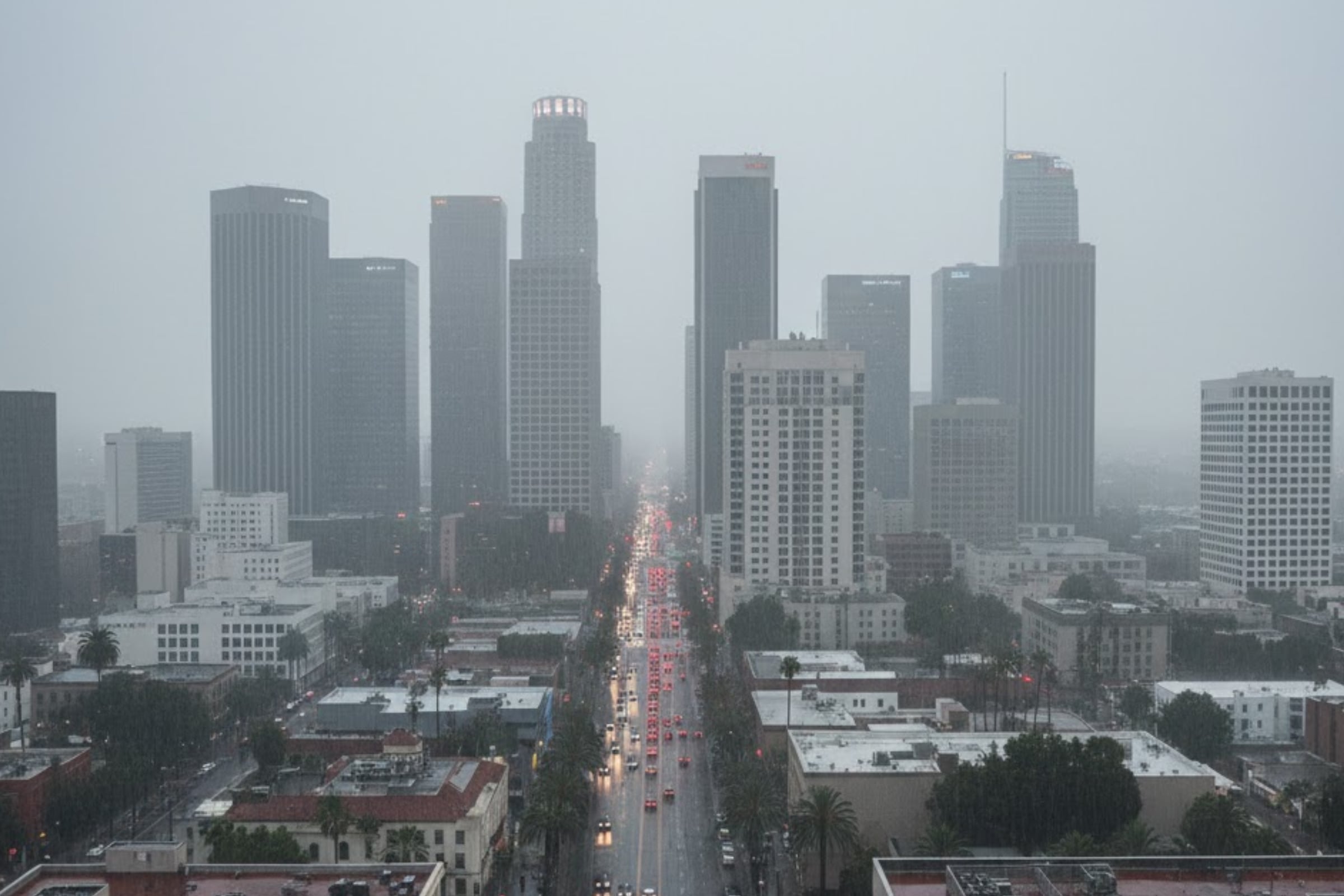 El Estado Dorado tendría un inicio de semana sumamente desalentador; se esperan intensas lluvias, fuertes vientos, nevadas y tormentas eléctricas. (Crédito: Imagen referencial creada por El Comercio MAG usando la IA de Gemini)