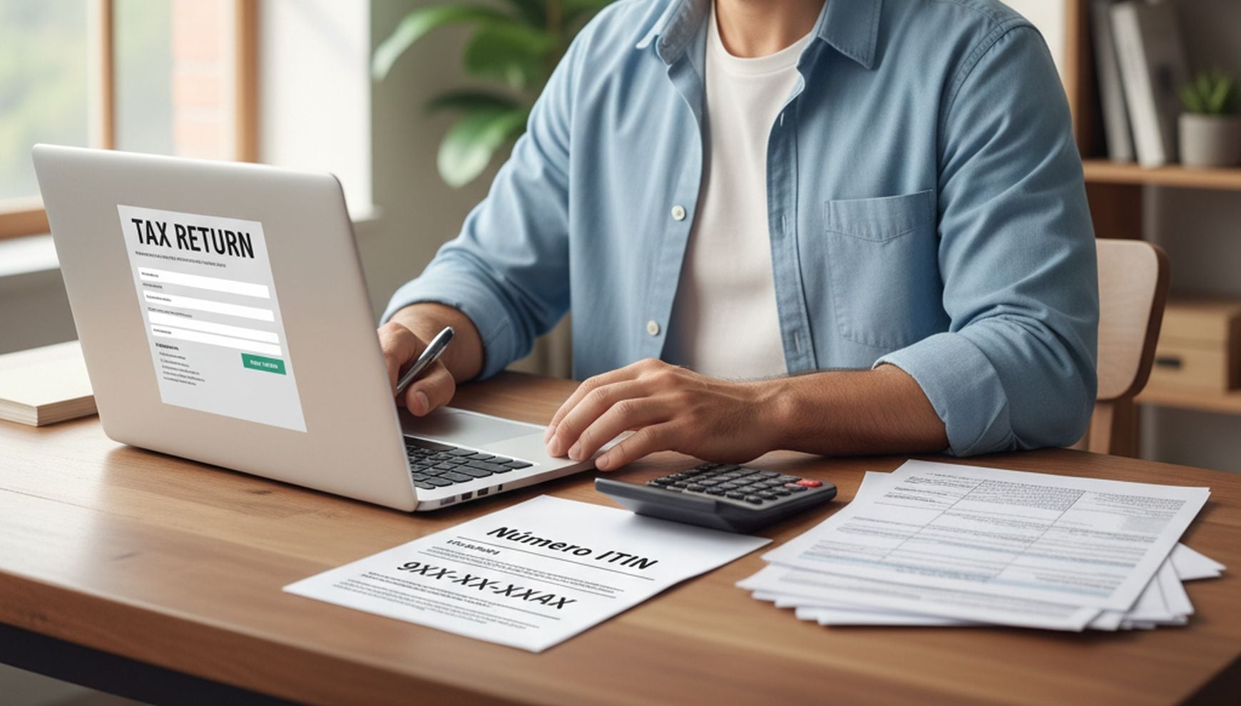 Si no cuentas con número de Seguro Social, puedes declarar tus impuestos con un ITIN (Crédito: Imagen creada por Gestión MIX utilizando la IA de Perplexity)