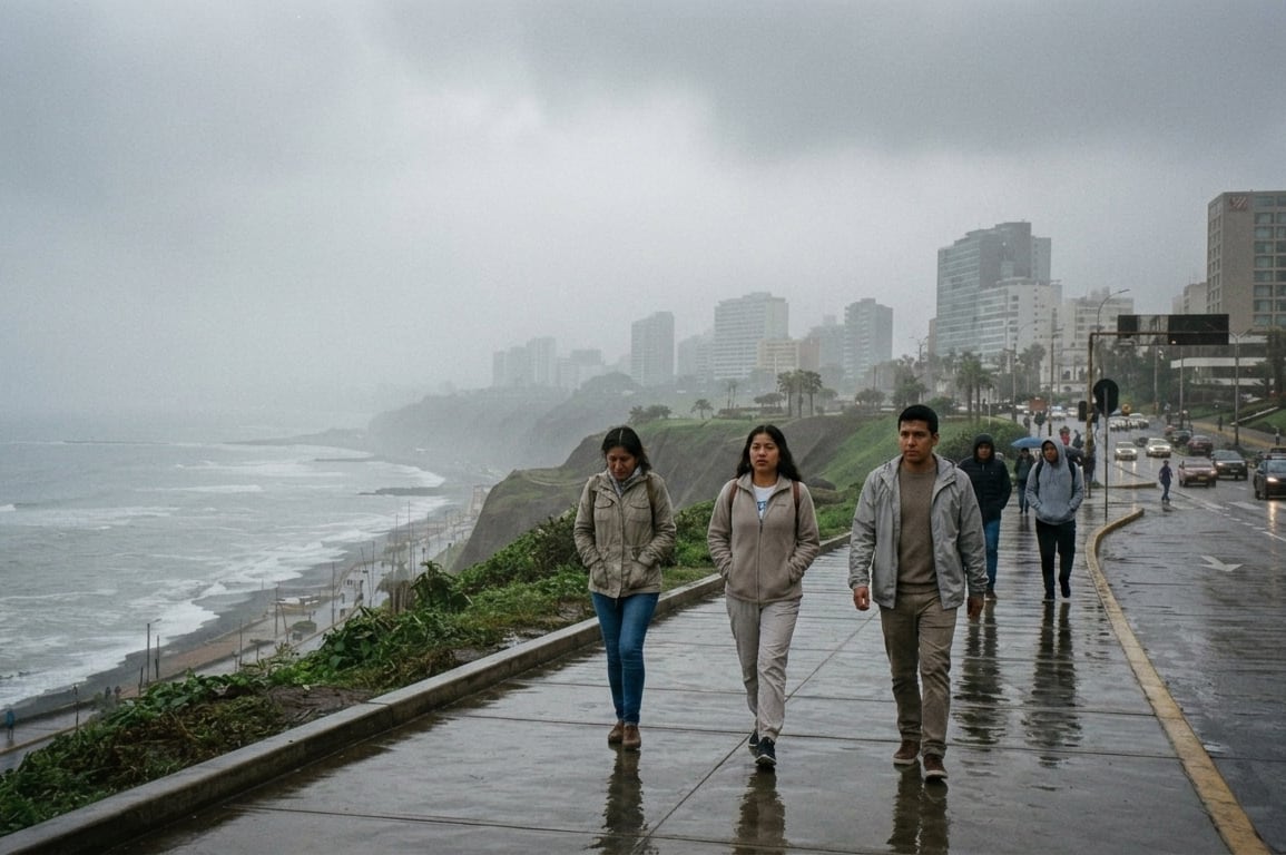El Senamhi pronostica precipitaciones dispersas en la costa, con mayor incidencia en Lima. La humedad y la nubosidad aumentarían durante las noches y mañanas. Foto: Senamhi
