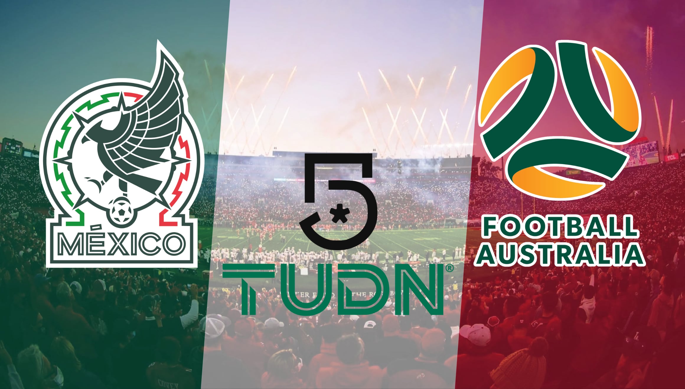 Siga el partido México vs. Australia en vivo por internet mediante la señal oficial de TUDN y Canal 5. Disfrute del encuentro amistoso internacional a través de la televisión abierta y plataformas de fútbol online. | Crédito: rosebowlstadium.com / Composición Gestión Mix
