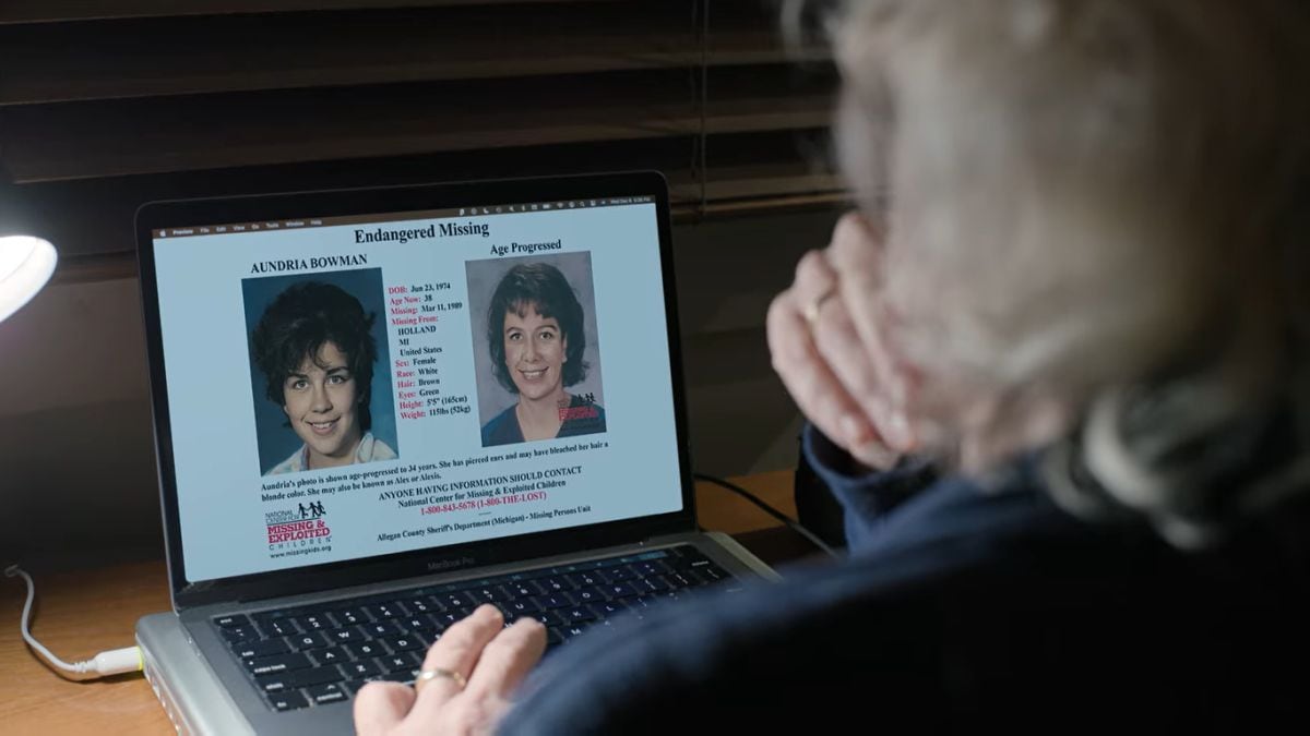 La búsqueda que emprendió Cathy Terkanian, la madre biológica de Aundria Bowman, para dar con el paradero de su hija es contada en "Entre las llamas: La hija perdida" (Foto: Netflix)