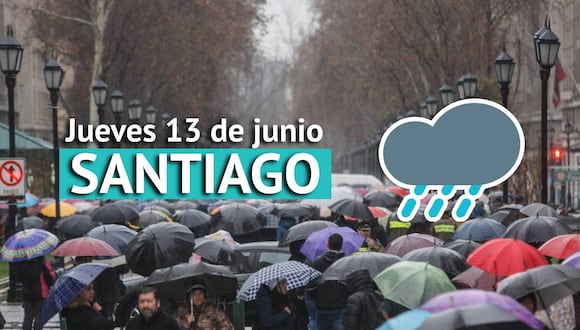 Bajo fuertes lluvias y con una mínima cercana a los 10 grados comenzó este jueves 13 de junio en Santiago (Foto: Agencia Uno/X | Composición Mix)