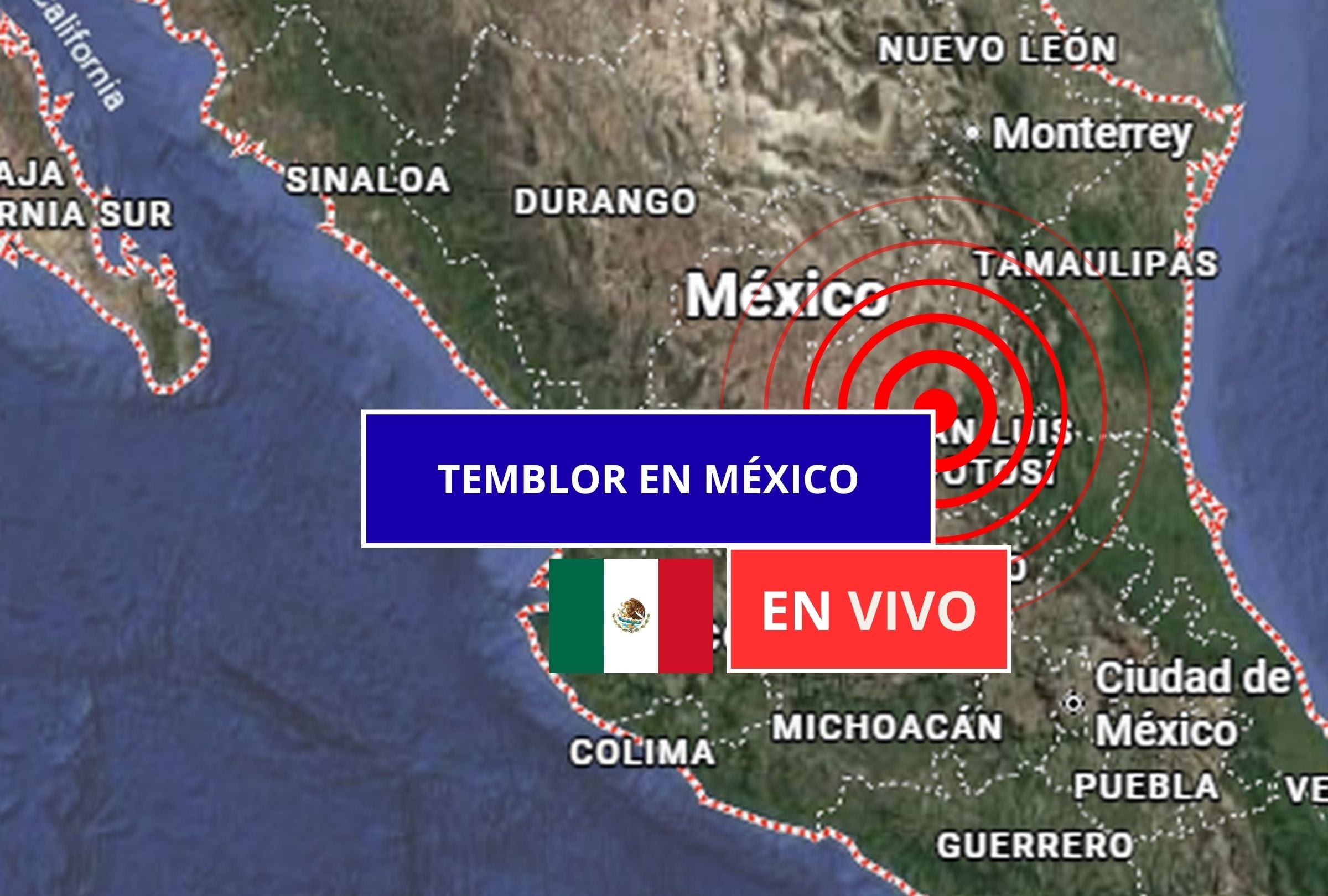Sigue el reporte oficial del Servicio Sismológico Nacional (SSN) sobre los últimos temblores registrados en México hoy, domingo 17 de mayo de 2026. (Imagen creada con foto de Google Maps para Gestión Mix)