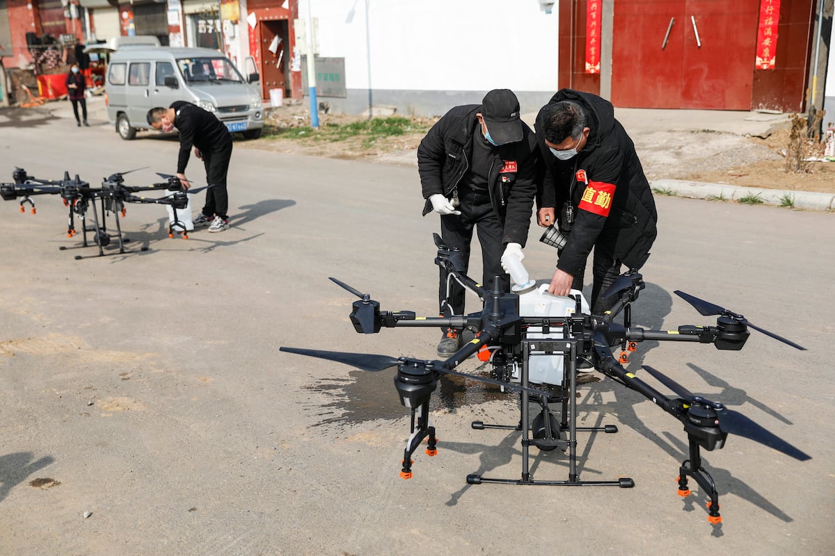 Los drones usados en China tienen la más avanzada tecnología. (Foto: STR / AFP)