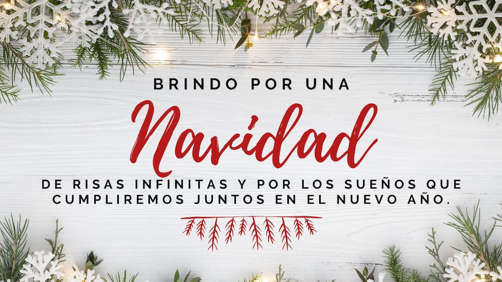 Brindo por una Navidad de risas infinitas y por los sueños que cumpliremos juntos en el nuevo año. | Crédito: Canva / Composición Mix