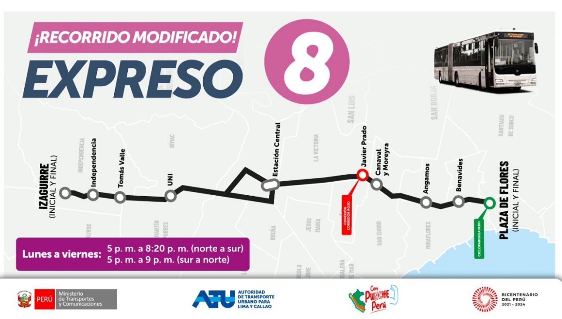 Conoce las nuevas rutas de los expresos que se dirigirán desde Naranjal hasta Miraflores.