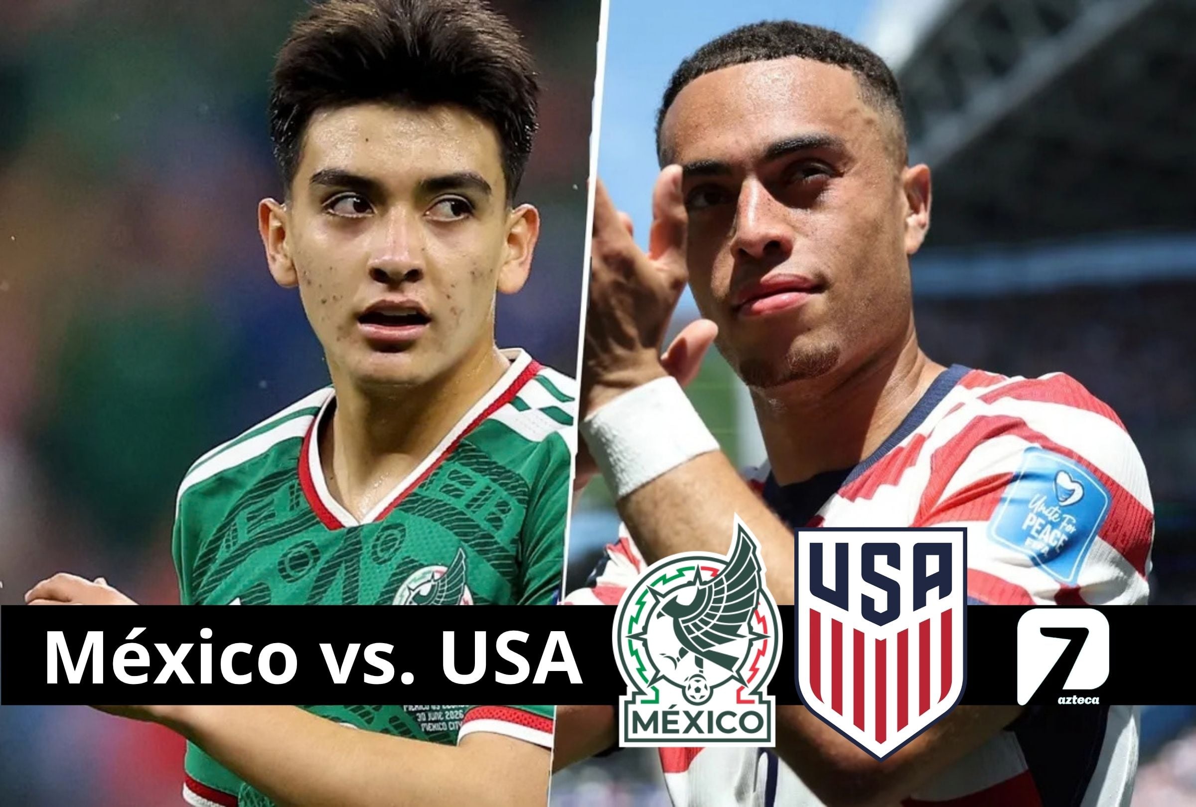 TV Azteca 7 transmite el partido fecha FIFA entre México vs. Estados Unidos EN VIVO y EN DIRECTO el sábado 3 de octubre desde el State Farm Stadium de Arizona. (Foto: Composición Depor)