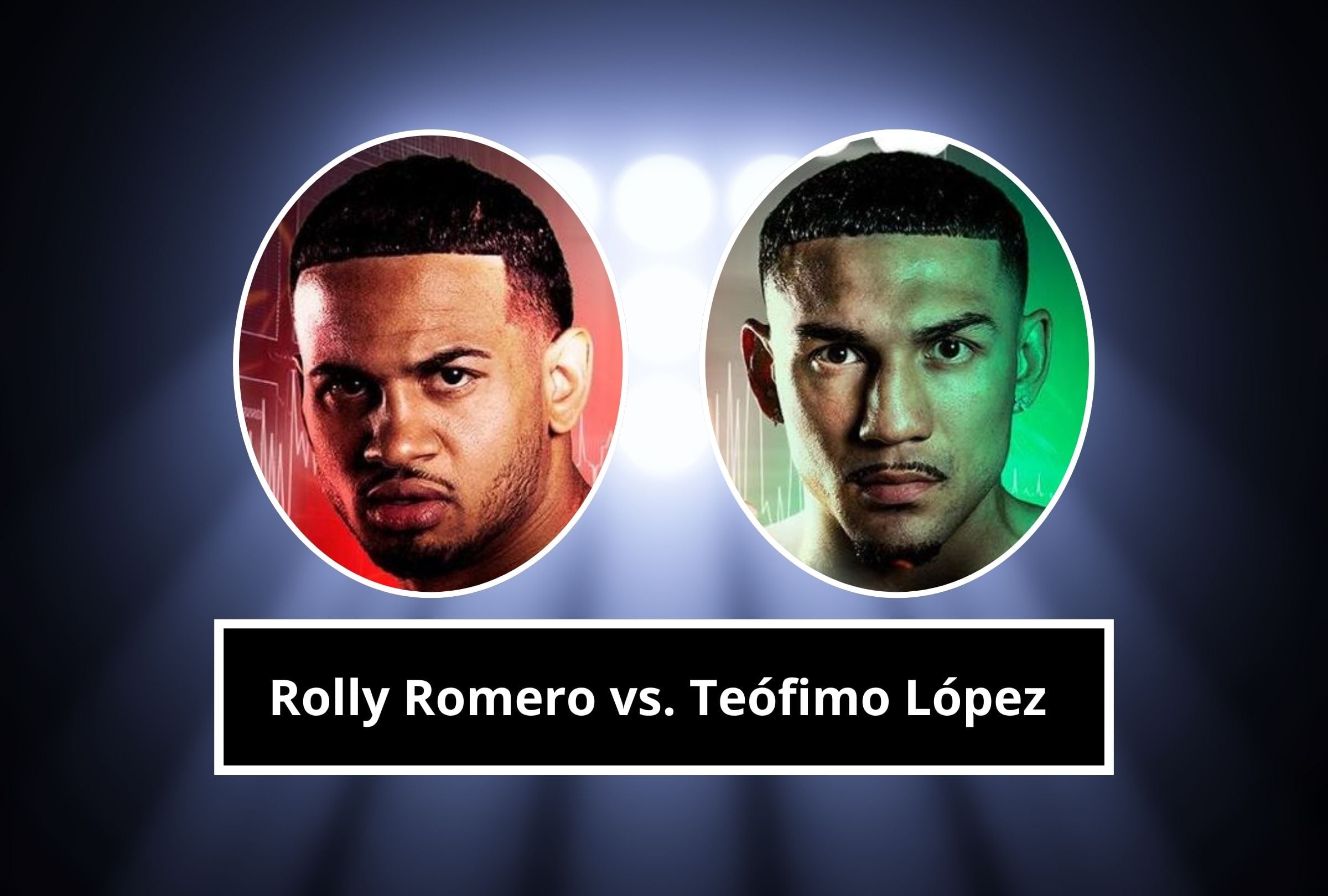 Revisa esta nota para que sepas a qué hora empieza y en qué canal transmiten la pelea Rolly Romero vs. Teófimo López EN VIVO hoy. (Foto: @daznboxing / @showbizz_the_adult / @premierboxing / Instagram y Composición Canva - Gestión Mix)