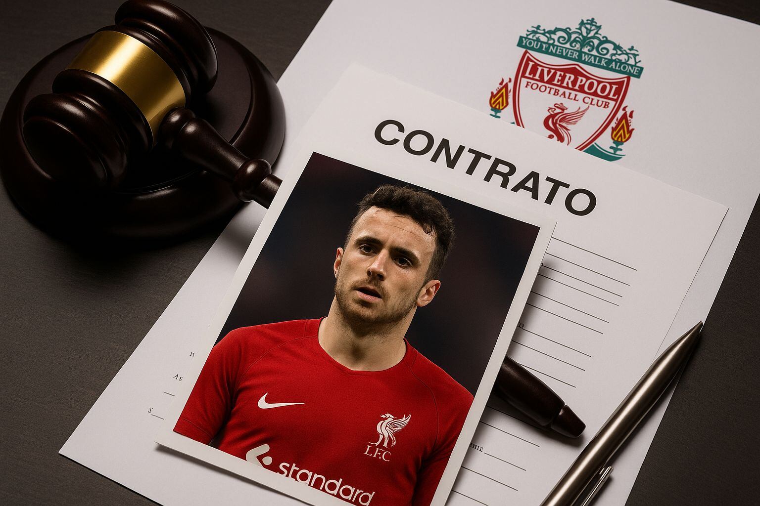 Diogo Jota falleció la semana pasada en un accidente de tránsito. Su club, Liverpool, acordó pagar a sus familiares todo su salario hasta el 2027. Composición: Gestión.