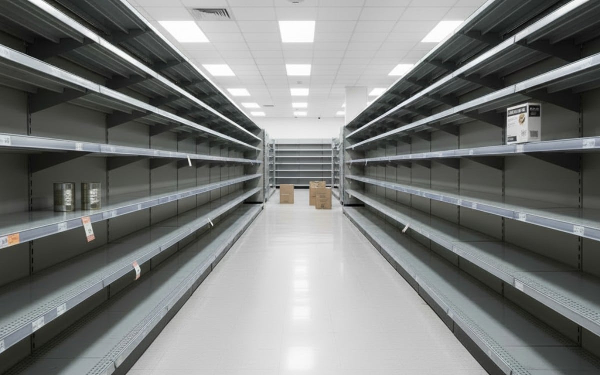 Mientras más de 210 millones de personas se preparan para temperaturas bajo cero y posibles 'terremotos de hielo', el desabastecimiento golpea a las grandes cadenas. (Imagen creada por El Comercio MAG usando la IA de Perplexity)