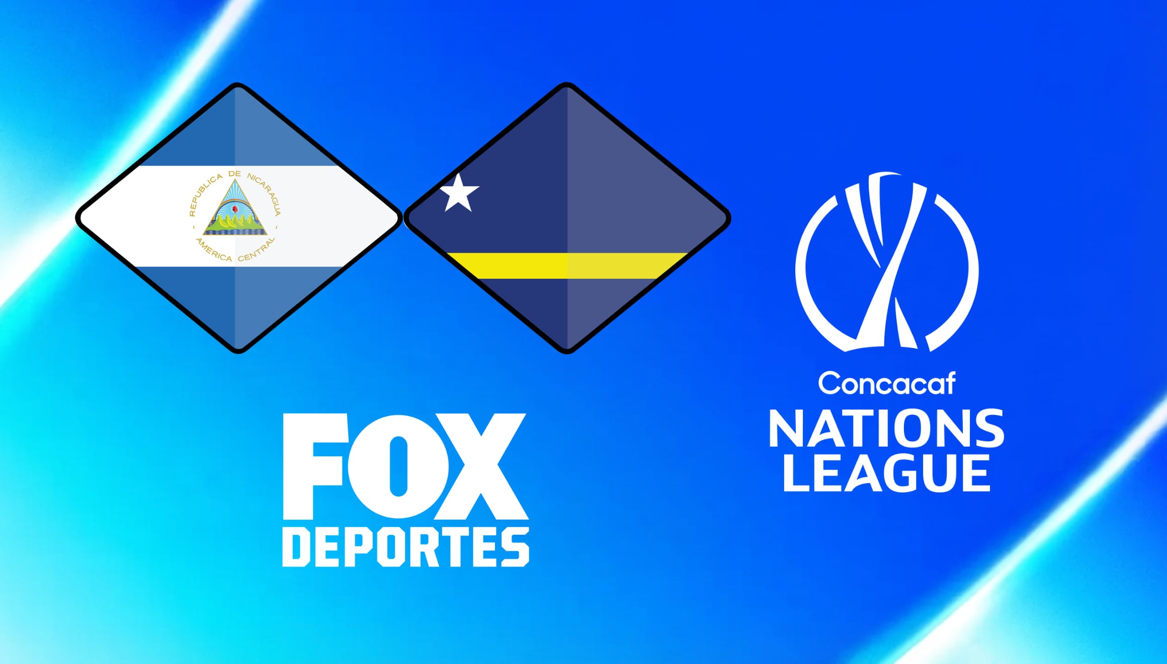 Opciones de streaming y canales de TV para ver online el choque Nicaragua vs. Curazao en la Concacaf Nations League 2026 con la señal en vivo de FOX Deportes. | Crédito: concacaf.com / Composición Gestión Mix