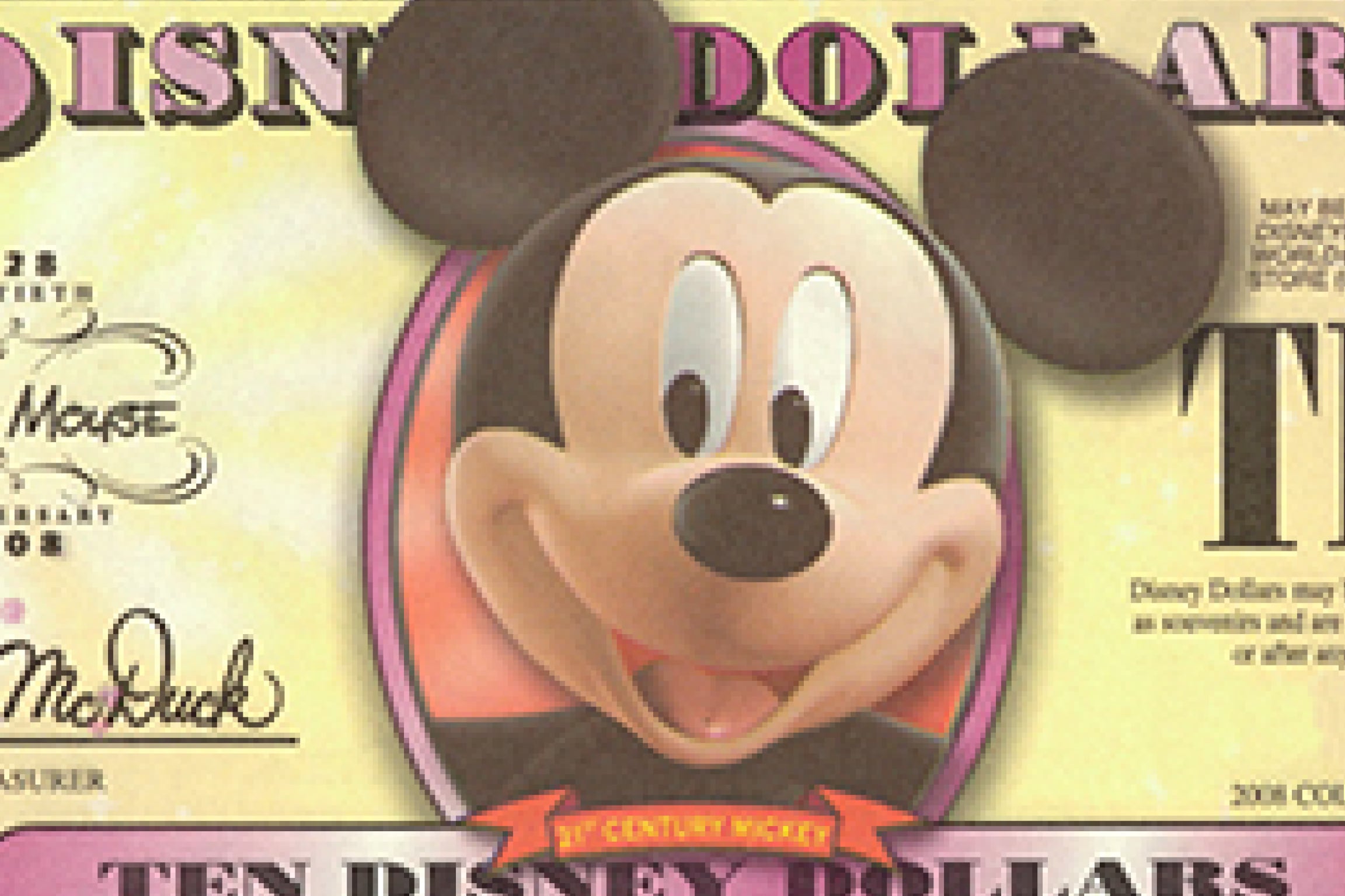 Estos billetes se hicieron con la finalidad de realizar intercambios dentro del parque temático Disney (Foto: Disney)