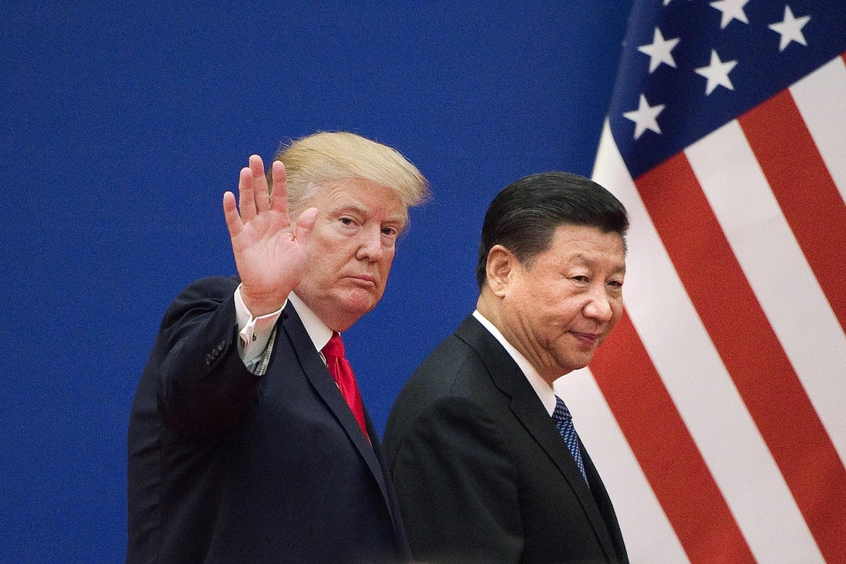 Donald Trump junto al presidente chino Xi Jinping. (Foto: AFP)
