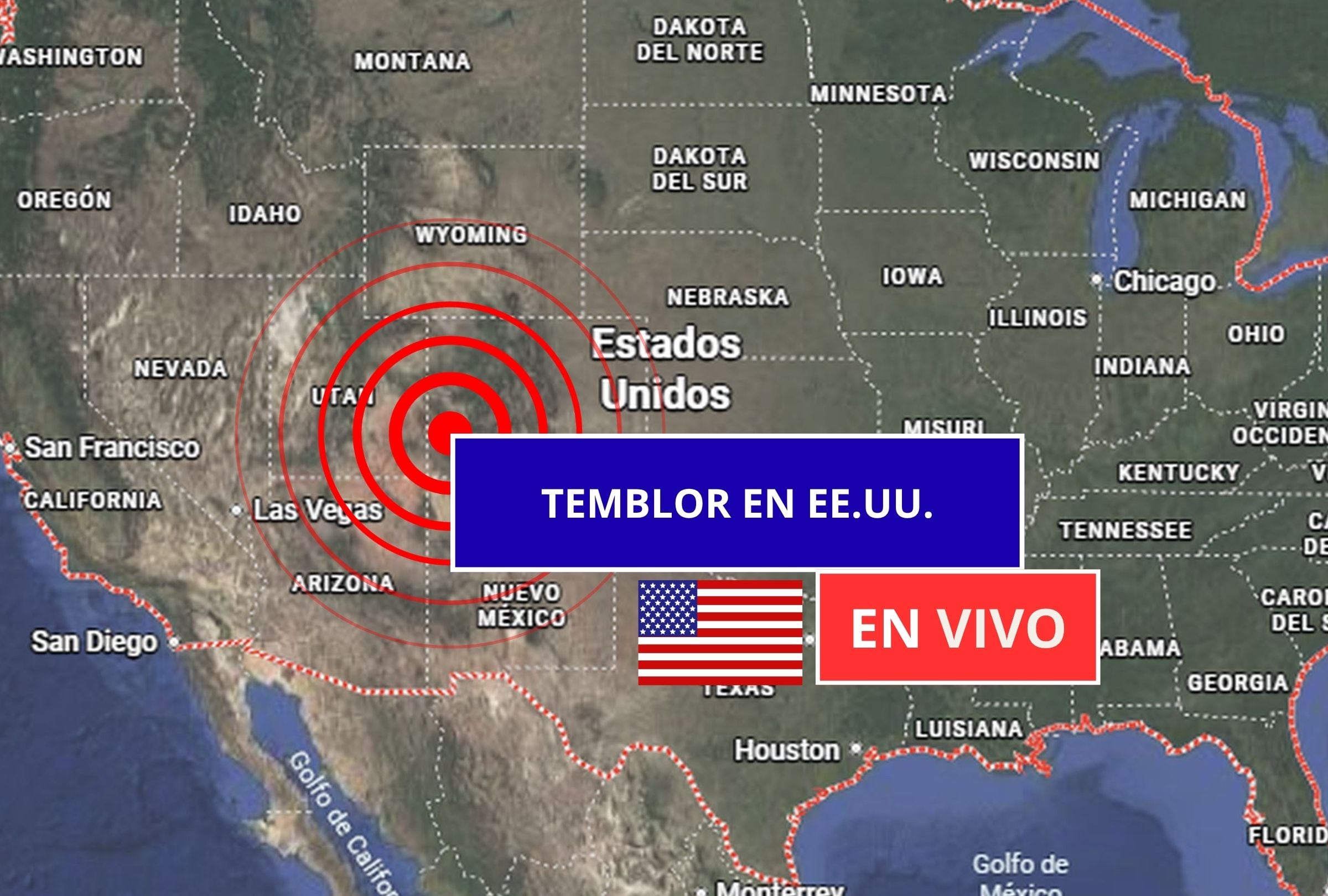 Sigue el reporte oficial del Servicio Geológico de Estados Unidos (USGS, por sus siglas en inglés) sobre los últimos temblores registrados en EE.UU. hoy, 21 de mayo de 2026. (Imagen creada con foto de Google Maps para Gestión Mix)