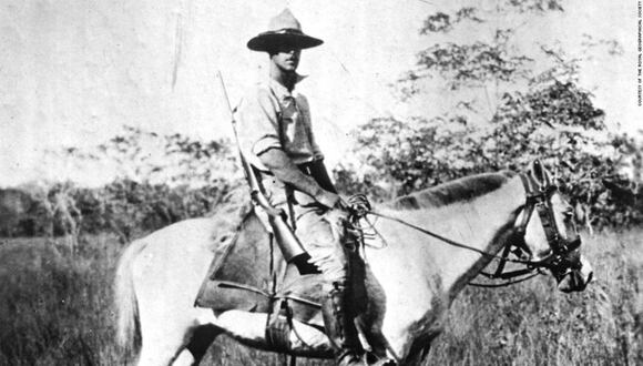 Percy Fawcett en un caballo en la selva de Brasil.  (Foto: Wikicommons)