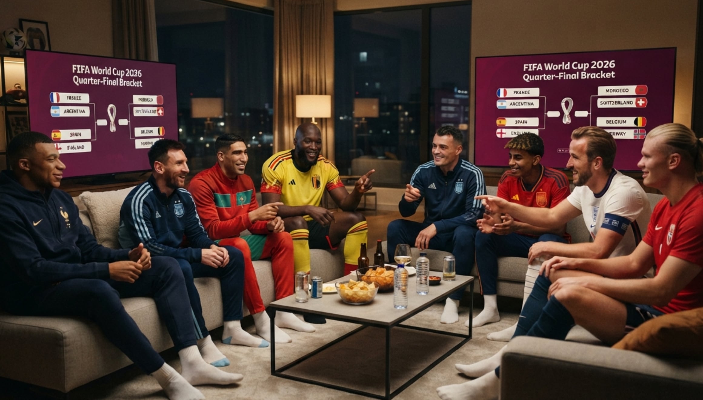 Calendario oficial de los partidos del Mundial 2026 programados para hoy, jueves 9 de julio. Revise la guía completa con los horarios locales de transmisión adaptados para el público en Estados Unidos, México y España. | Imagen creada por Gestión Mix utilizando la IA de Gemini / Composición GEC