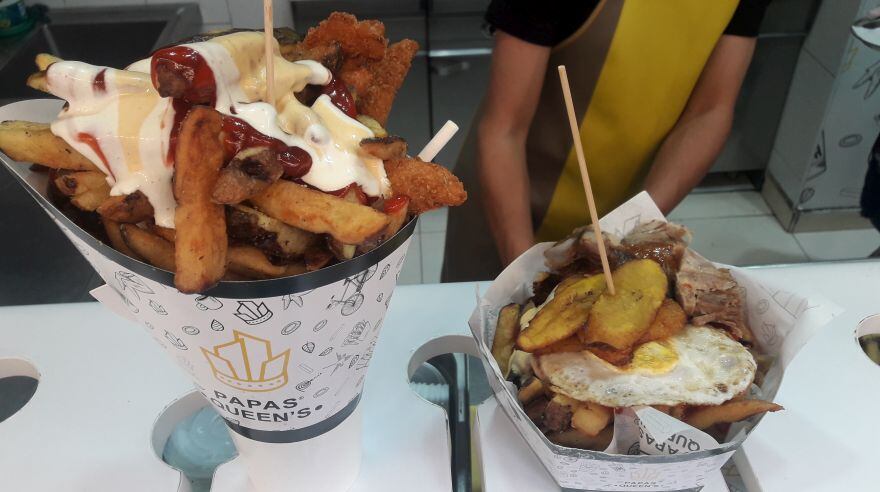 Las contundentes Papas Queen's.