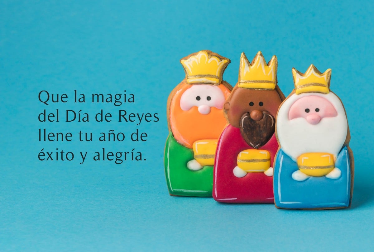Comparte frases bonitas y cortas para tus clientes y colaboradores en el Día de los Reyes Magos este 6 de enero. | Crédito: Freepik/Composición Gestión Mix