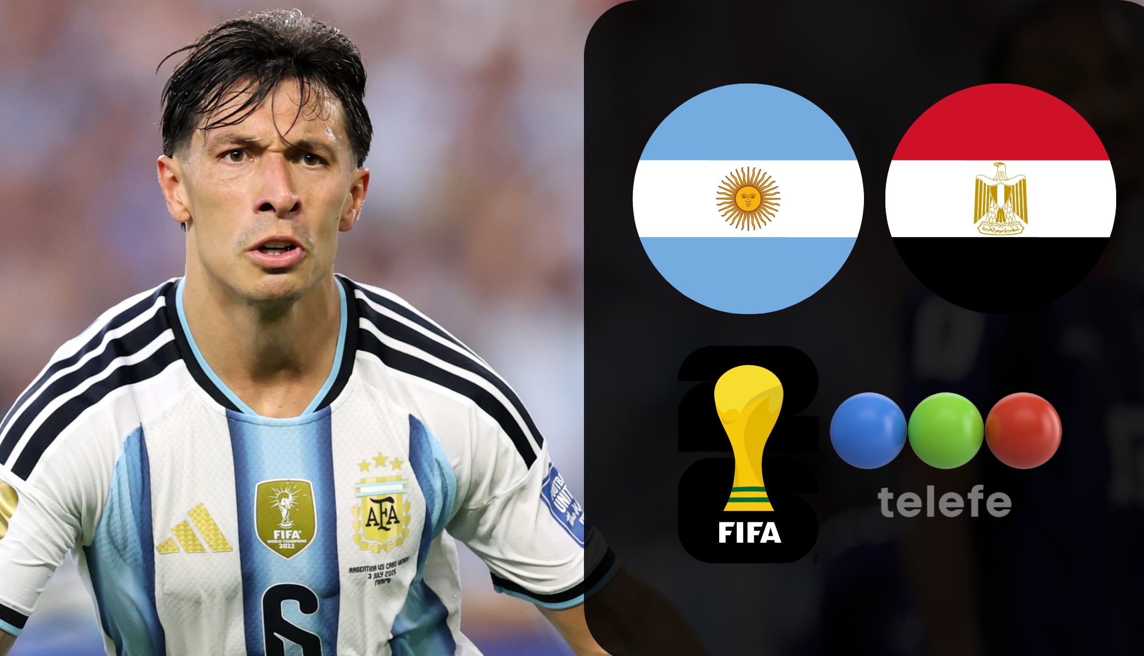 Señal de Mi Telefe EN VIVO para ver el partido de Argentina vs. Egipto en directo, por los octavos de final del Mundial de Fútbol 2026 este martes 7 de julio. (Foto: Imagen creada por Gestión Mix / @argentina)