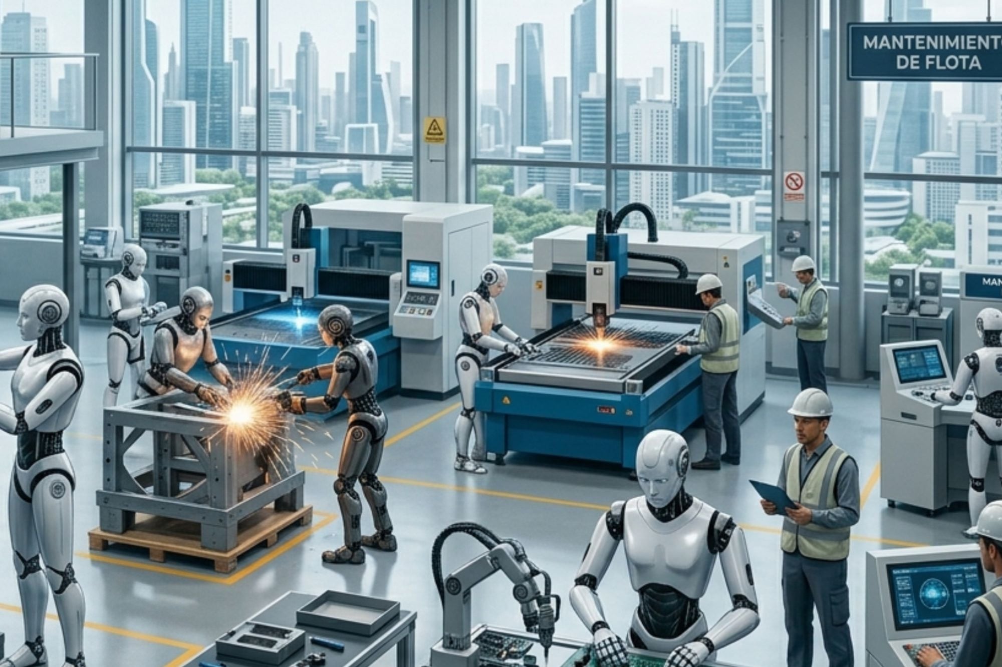 Expertos debaten sobre la posibilidad de que los robots humanoides reemplacen a los trabajadores humanos para 2050. (Foto: Imagen creada por El Comercio MAG usando Gemini)