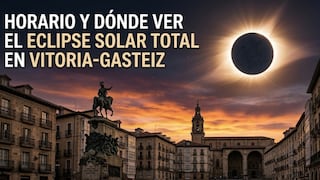Horario y dónde ver el eclipse solar total del 12 de agosto en Vitoria-Gasteiz