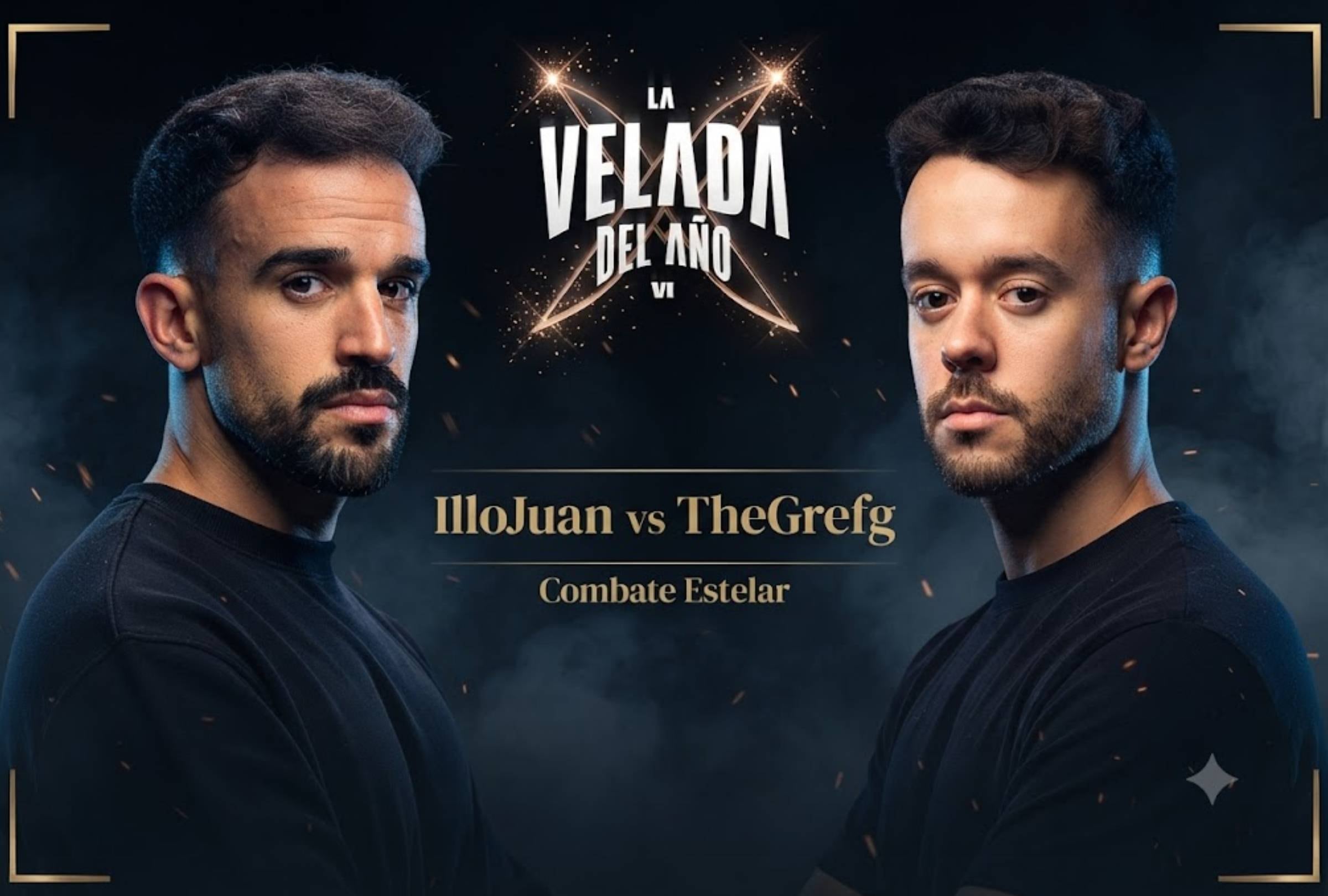 ISLA DE LA CARTUJA, SEVILLA, (ESPAÑA), 25/07/2026. Horarios y dónde ver la pelea IlloJuan vs. TheGrefg por la Velada del Año 6, evento que se realizará este sábado 25 de julio en el Estadio La Cartuja, Sevilla, España. FOTO: Imagen creada por Gemini.