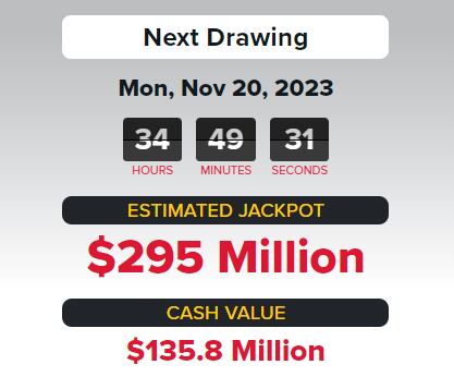 El bote del Powerball del lunes 20 de noviembre (Foto: Powerball)