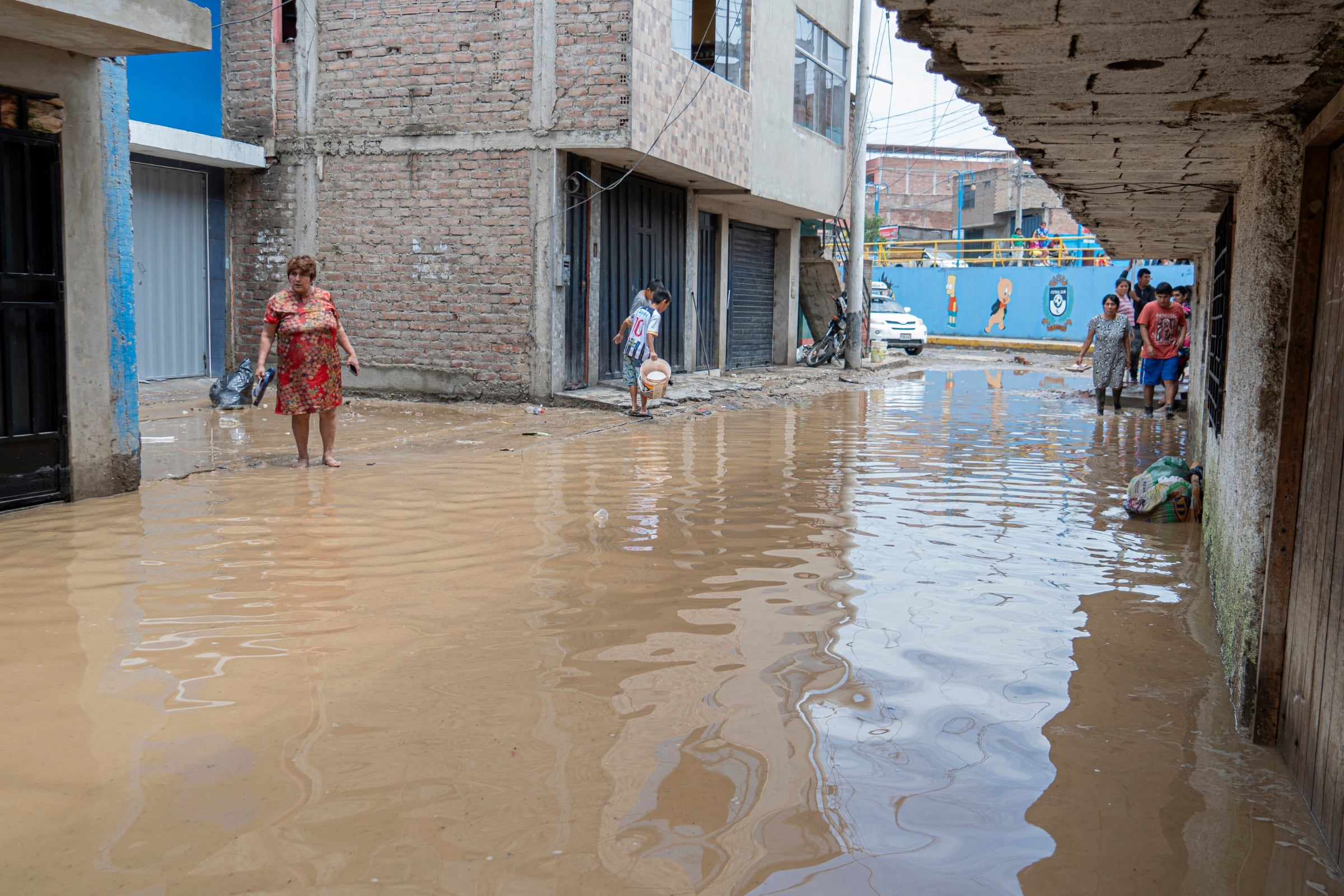 Trujillo ha sido una de las ciudades afectadas por estas fuertes lluvias. (Crédito: Steffano Palomino / AFP)