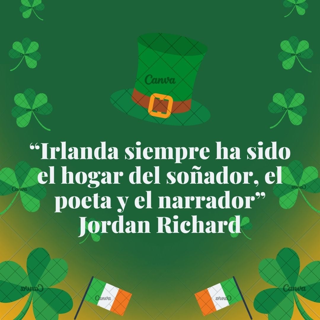 "Irlanda siempre ha sido el hogar del soñador, el poeta y el narrador", Jordan Richard. (Foto: Composición Mix/Canva)