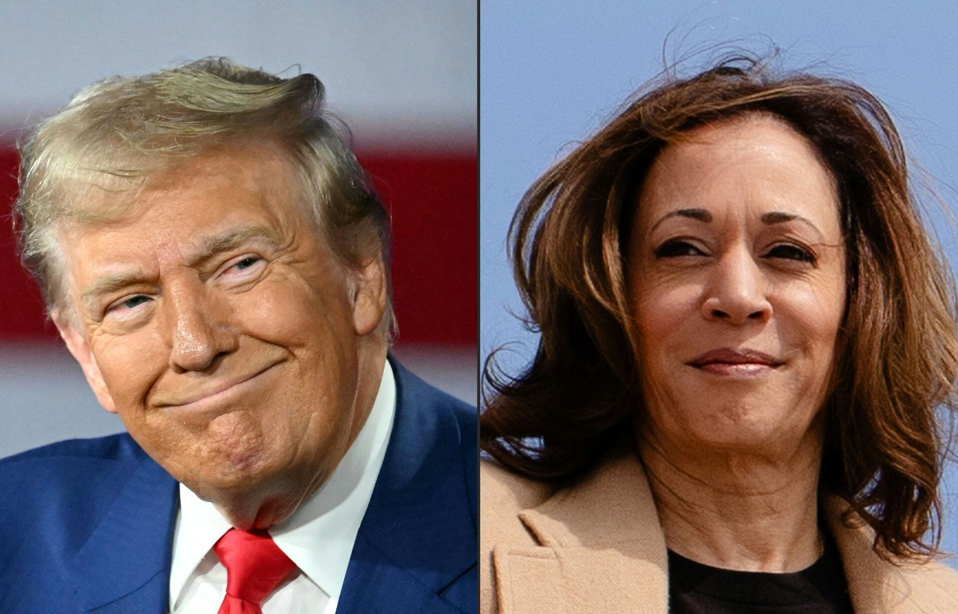Donald Trump y Kamala Harris, candidatos a la presidencia de Estados Unidos. (Foto: AFP)