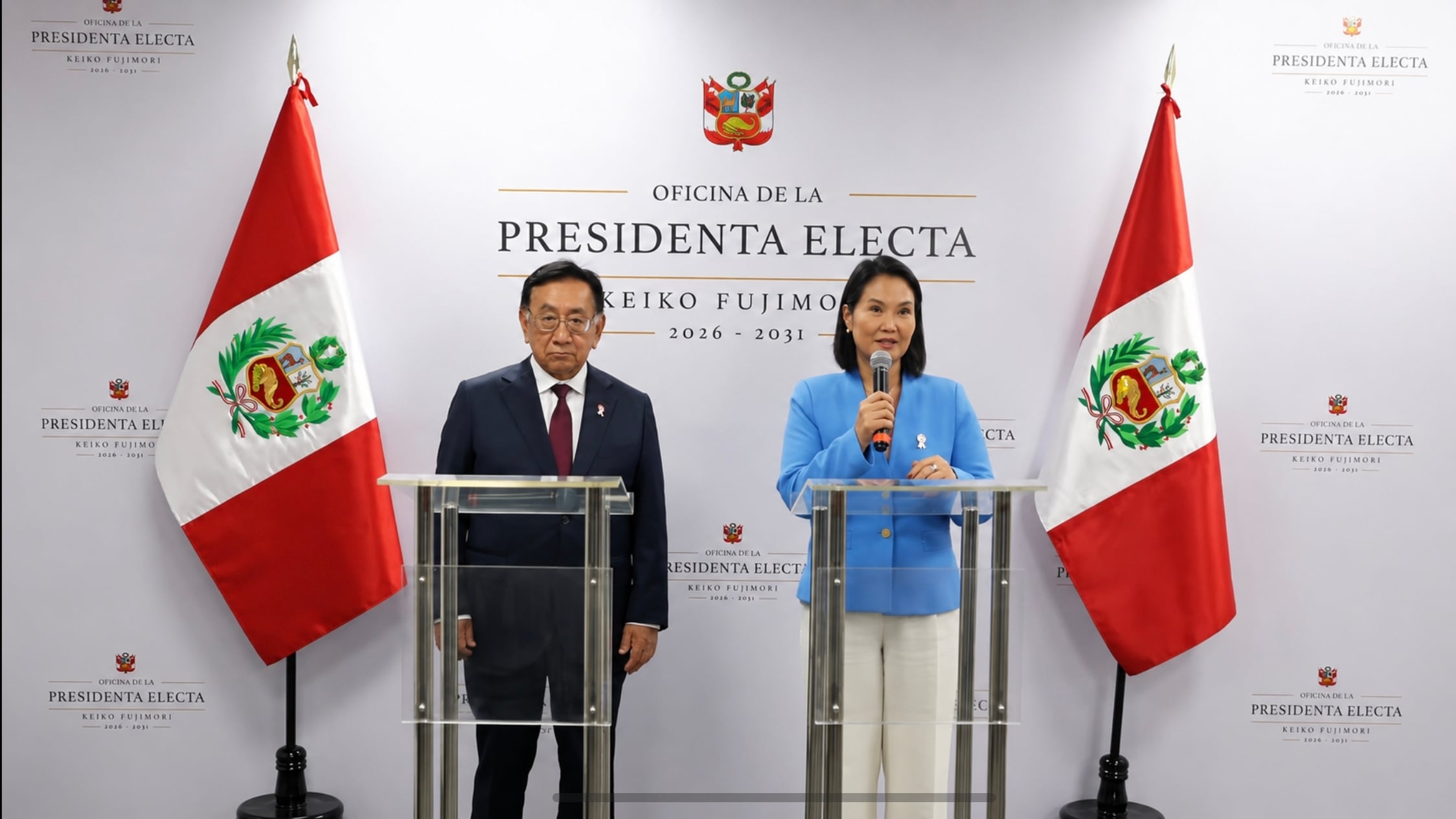 Keiko Fujimori y José María Balcázar.