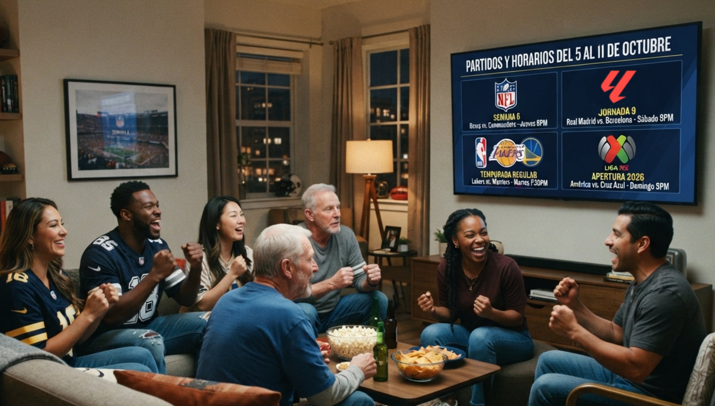 ¿Qué partidos hay del 5 al 11 de octubre? Calendario y horarios de NFL, NBA, LaLiga y Liga MX
