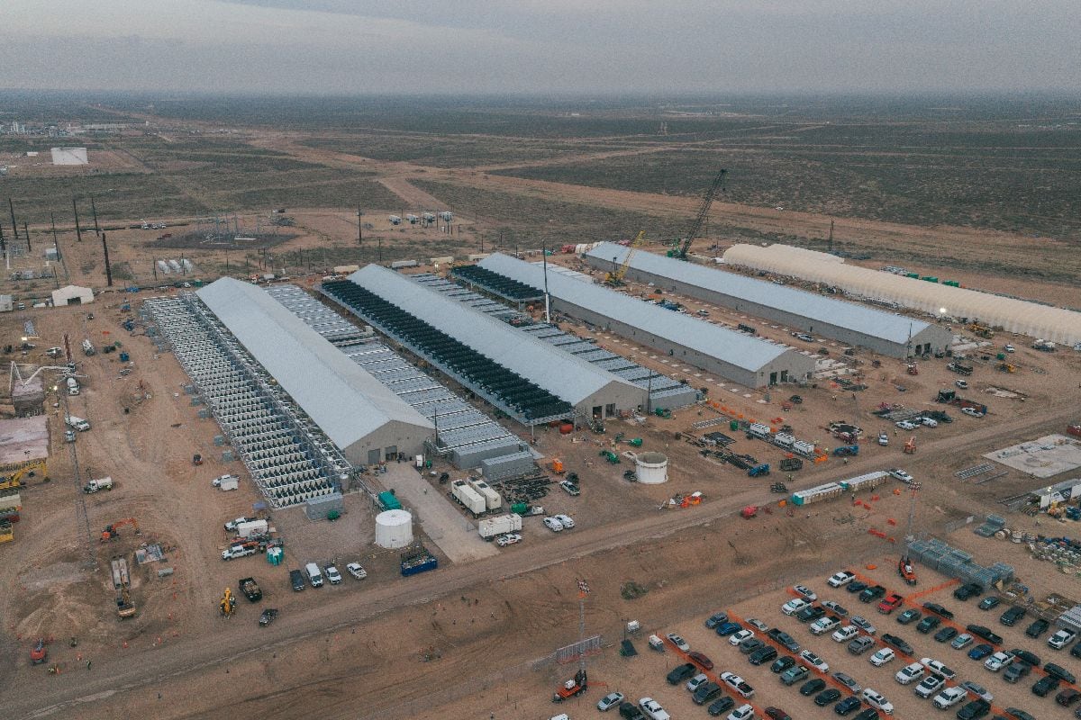 El proyecto del centro de datos de Nscale en Barstow, Texas, el 15 de octubre.