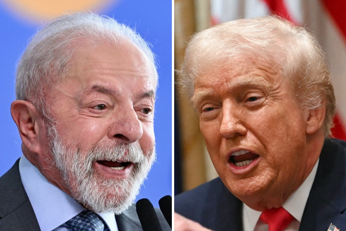 El presidente de Brasil, Luiz Inácio Lula da Silva; y el mandatario de Estados Unidos, Donald Trump. (Evaristo SA / Andrew CABALLERO-REYNOLDS / AFP)