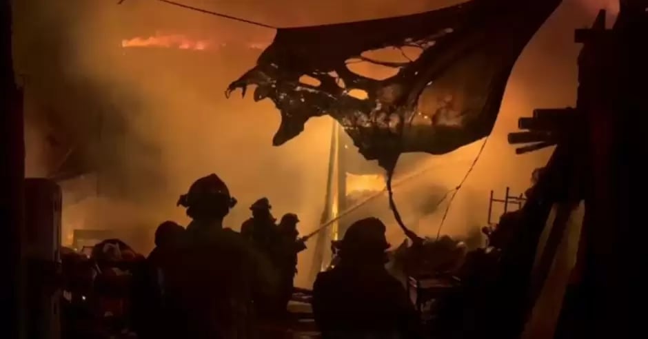 Incendio en Villa El Salvador. (Foto: Difusión)