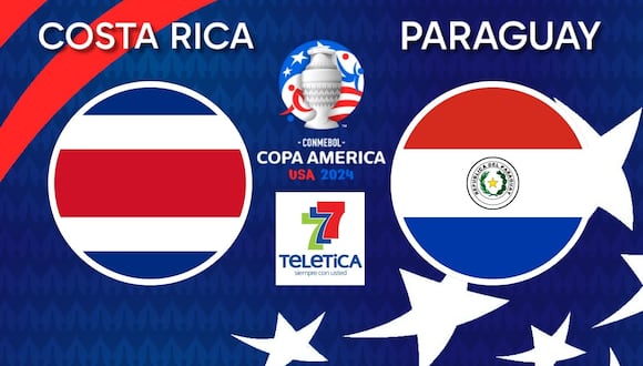 Vive en directo el partido de la Copa América 2024 entre Costa Rica y Paraguay en Teletica, Canal 7: obtén instrucciones sobre cómo ver el partido en tu televisor o transmitirlo en línea. No te pierdas la acción de estos dos equipos luchando por un lugar en los cuartos de final. | Crédito: Canva / Composición Mix