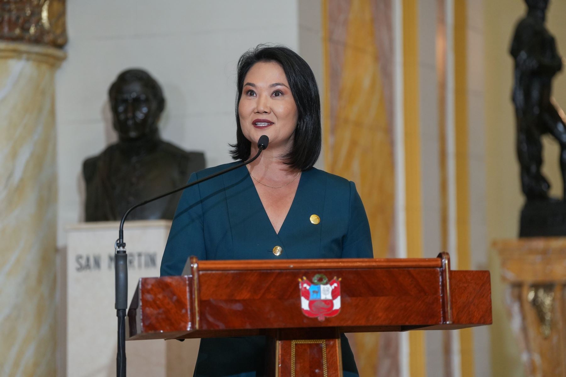 Keiko Fujimori anunció que la gestión peruana para 2026-2027 impulsará el comercio, las inversiones, la integración aérea y portuaria entre los países miembros. Foto: Presidencia