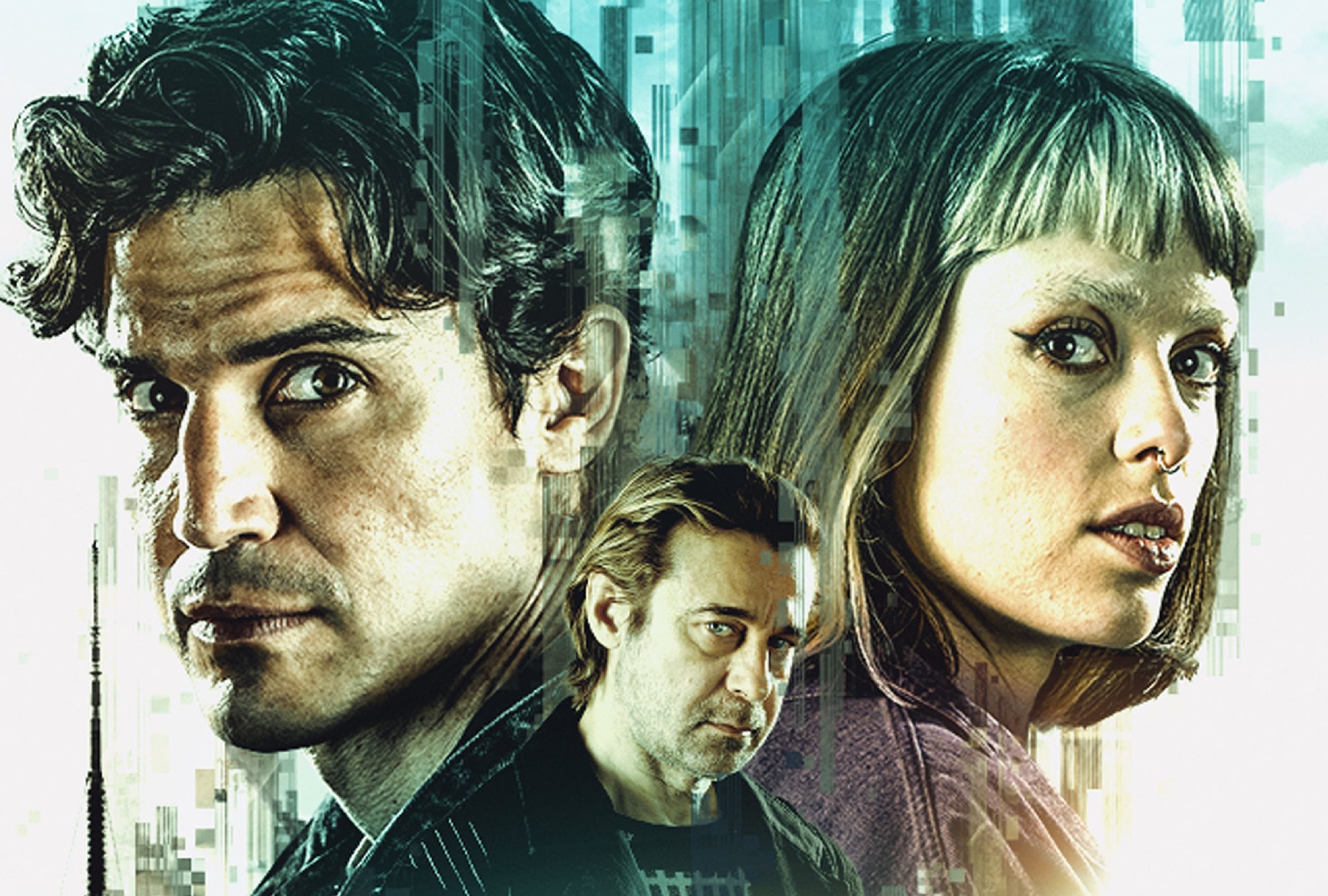 Álex González como Ulises Albet, Alba Planas como Rebeca y Jordi Mollà en la serie española "Day One" (Foto: Amazon Prime Video)