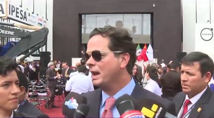 El diplomático evitó polemizar sobre las inversiones de China en Perú y señaló que la agenda bilateral estará enfocada en inversión, seguridad y cooperación. Foto: Captura Canal N.