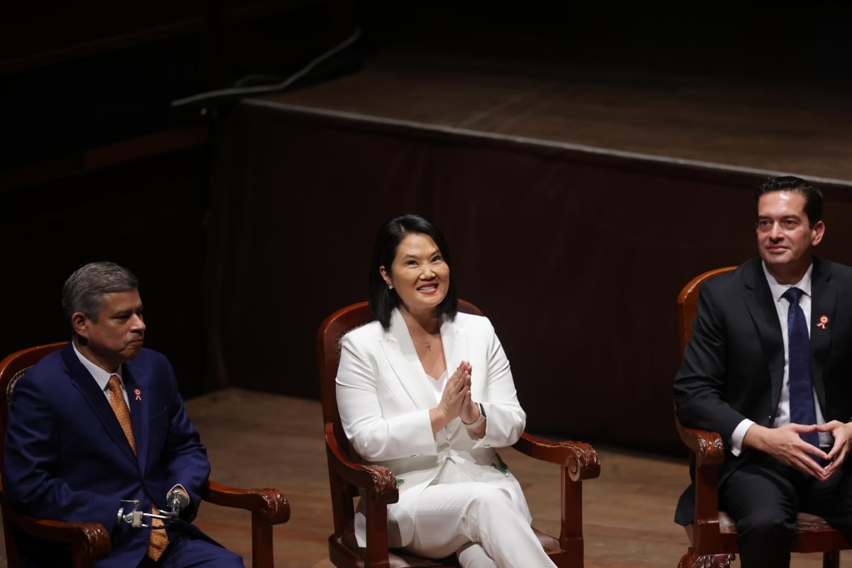 Galarreta niega distanciamiento con Keiko Fujimori y Miguel Torres.(Foto: Hugo Pérez / @photo.gec)
