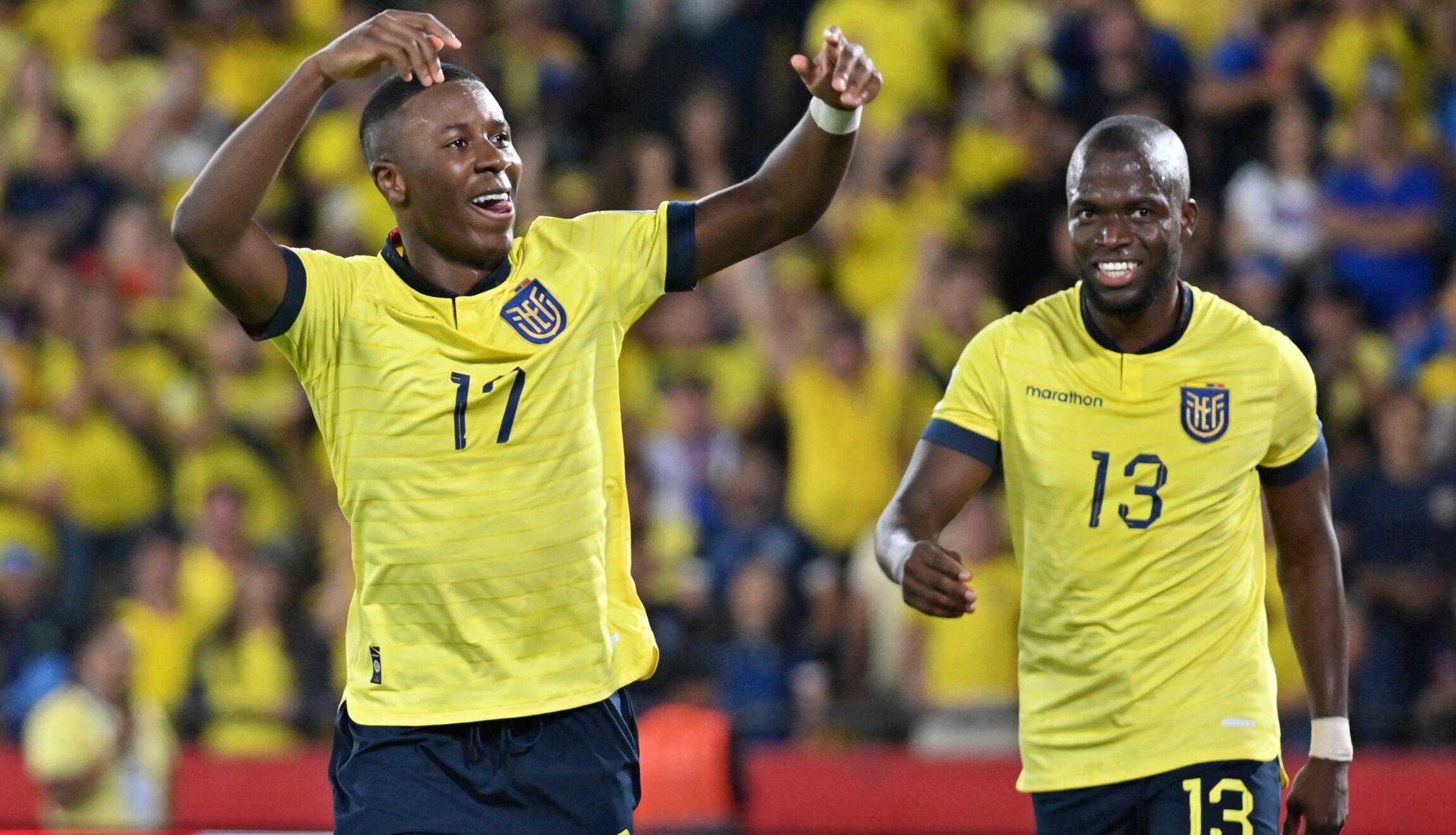 Ecuador goleó 4-0 a Bolivia en Guayaquil y suma 16 puntos tras la Jornada 11 de Eliminatorias 2026. (Foto: AFP)