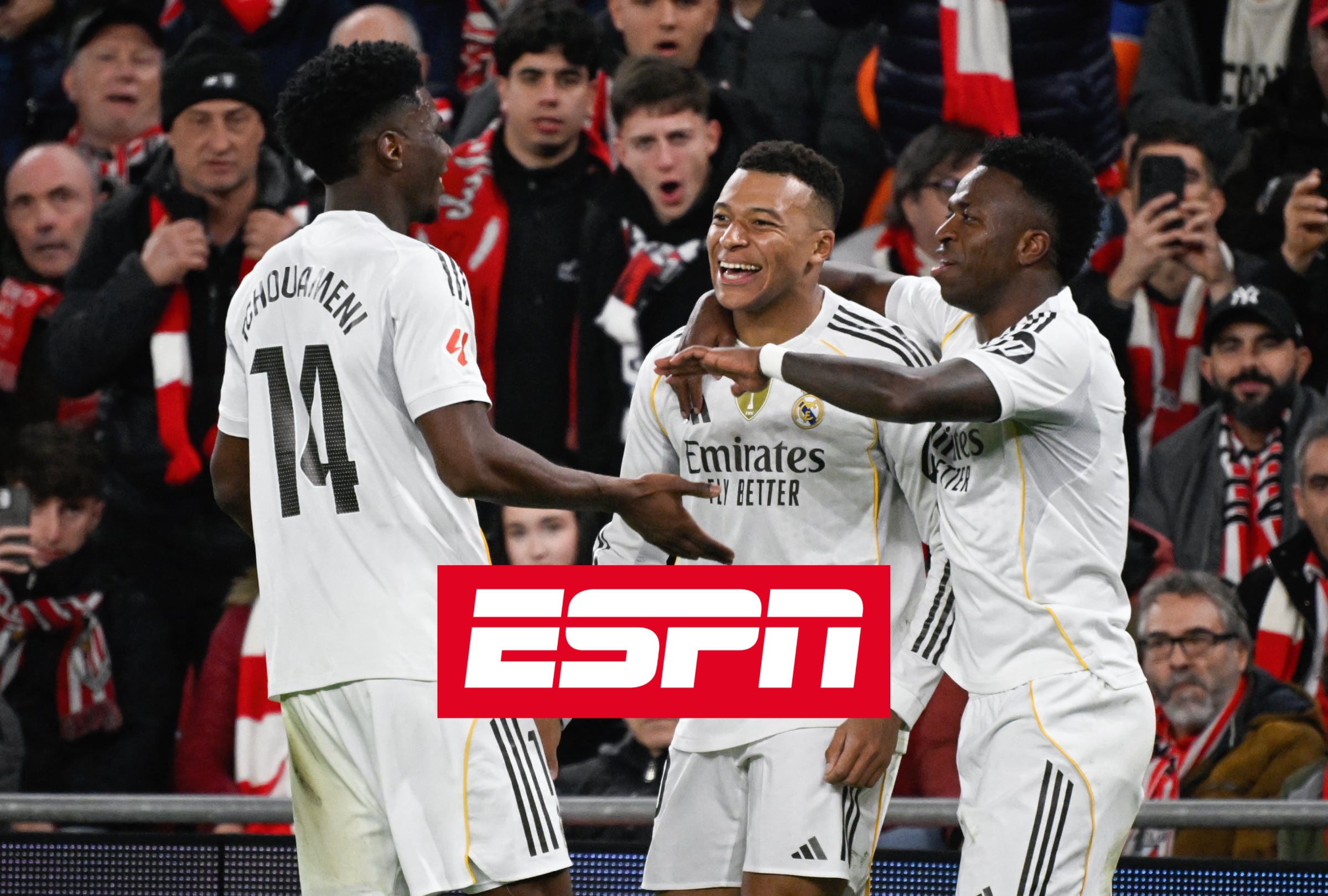 TALAVERA DE LA REINA, TOLEDO (ESPAÑA), 17/12/2025.- Cobertura oficial de ESPN EN VIVO ONLINE para ver el partido entre Real Madrid y CF Talavera este miércoles 17 de diciembre por los dieciseisavos de final de la Copa del Rey 2025-26 desde el Estadio Municipal El Prado de Talavera de la Reina, Toledo. FOTO DE ANDER GILLENEA PARA AFP