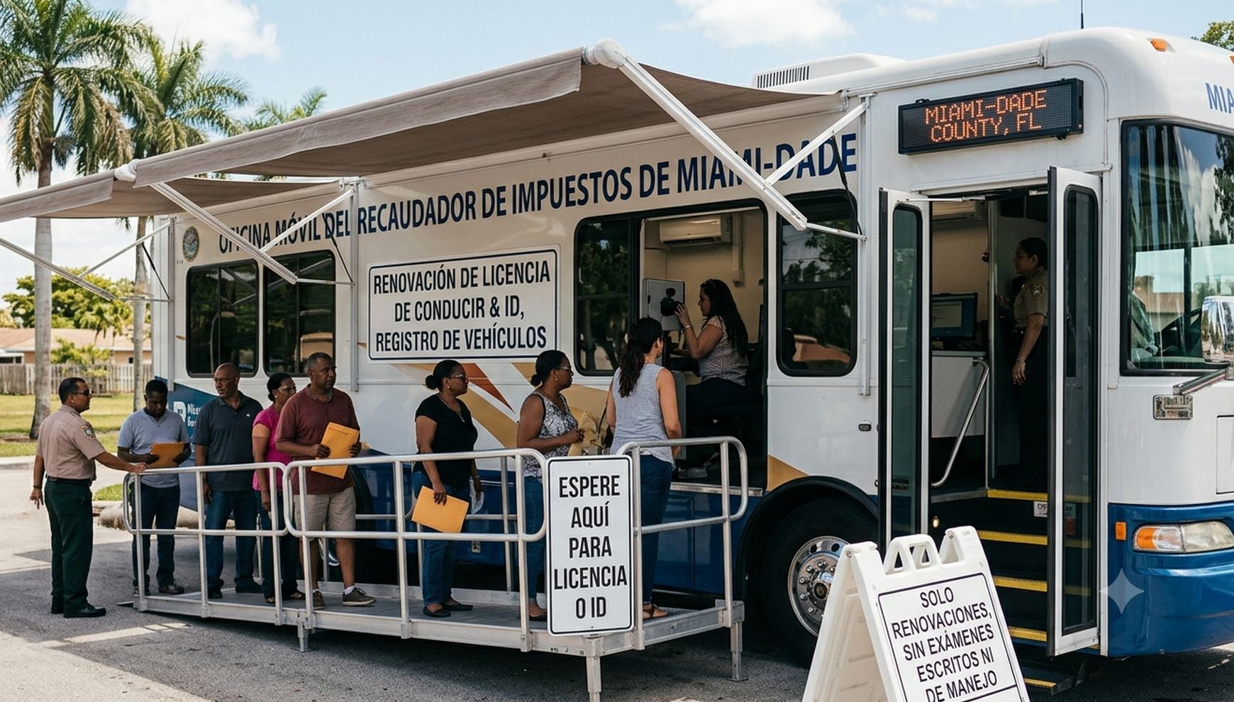 El servicio móvil está pensado para personas que trabajan, cuidan a sus familias o tienen dificultades para desplazarse, y que necesitan renovar su licencia o identificación antes de que venza (Foto: Imagen creada por Gestión MIX usando Gemini)
