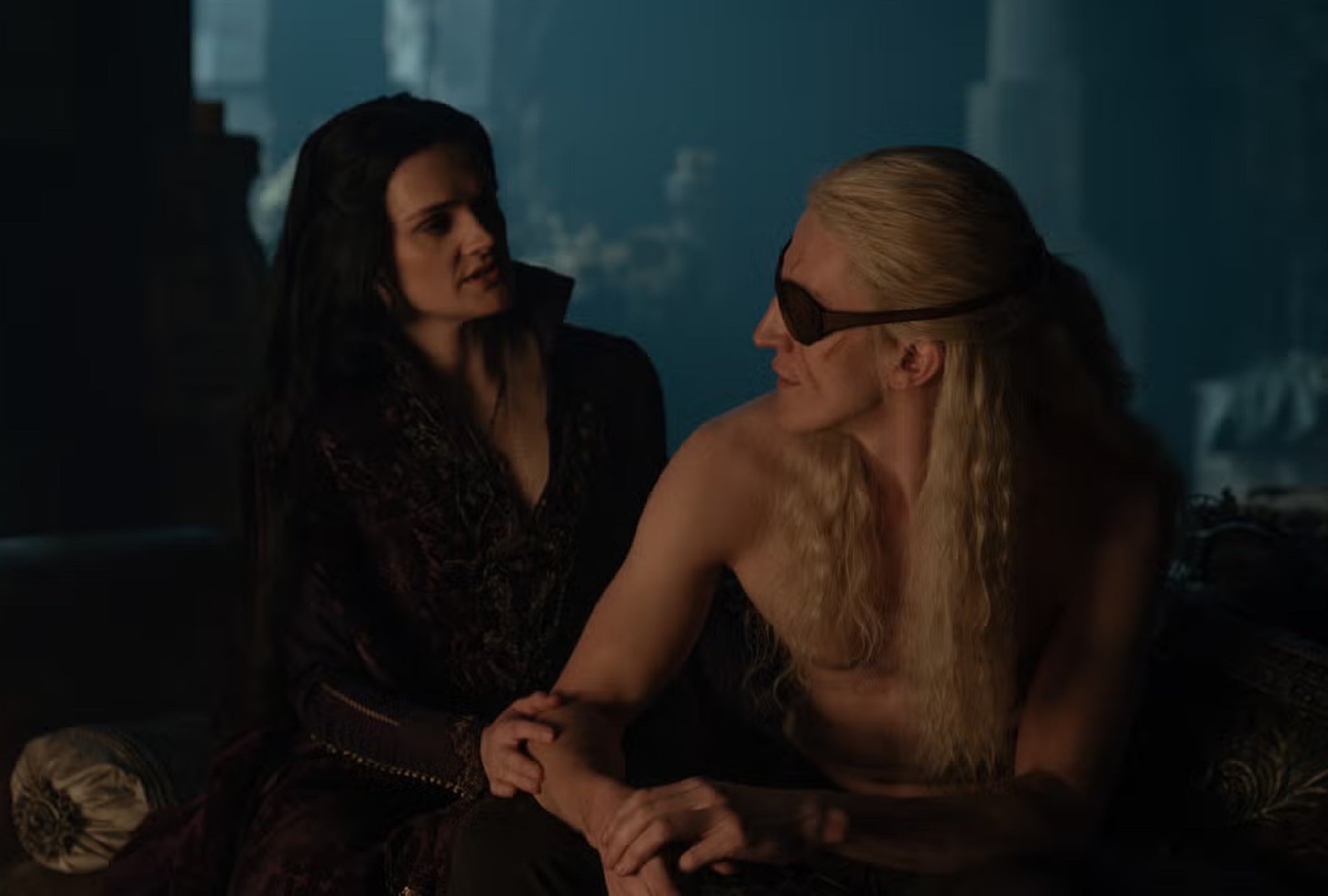 Alys Rivers (Gayle Rankin) y Aemond Targaryen (Ewan Mitchell) en una escena del sexto episodio de la tercera temporada de "House of the Dragon" (Foto: HBO)